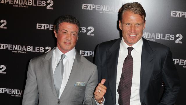 Ku Dolph Lundgren suýt đánh Sylvester Stallone trên phim trường The Expendables